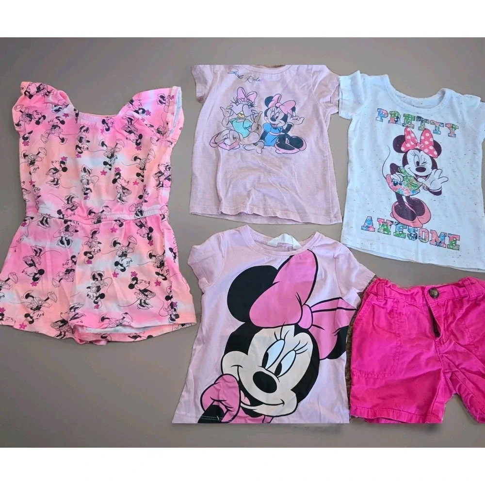 Disney and H&M Pink Minnie Mouse T-Shirt, Shorts and Matching Sets Size 2T/24mos